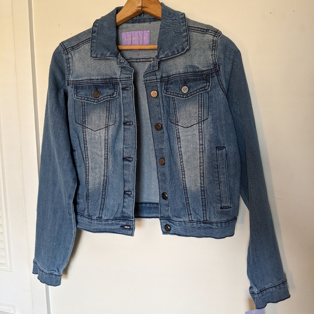 distressed jean jacket